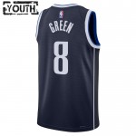 Maillot NBA Dallas Mavericks Josh Green 8 Jordan 2022-23 Statement Edition Navy Swingman - Enfant